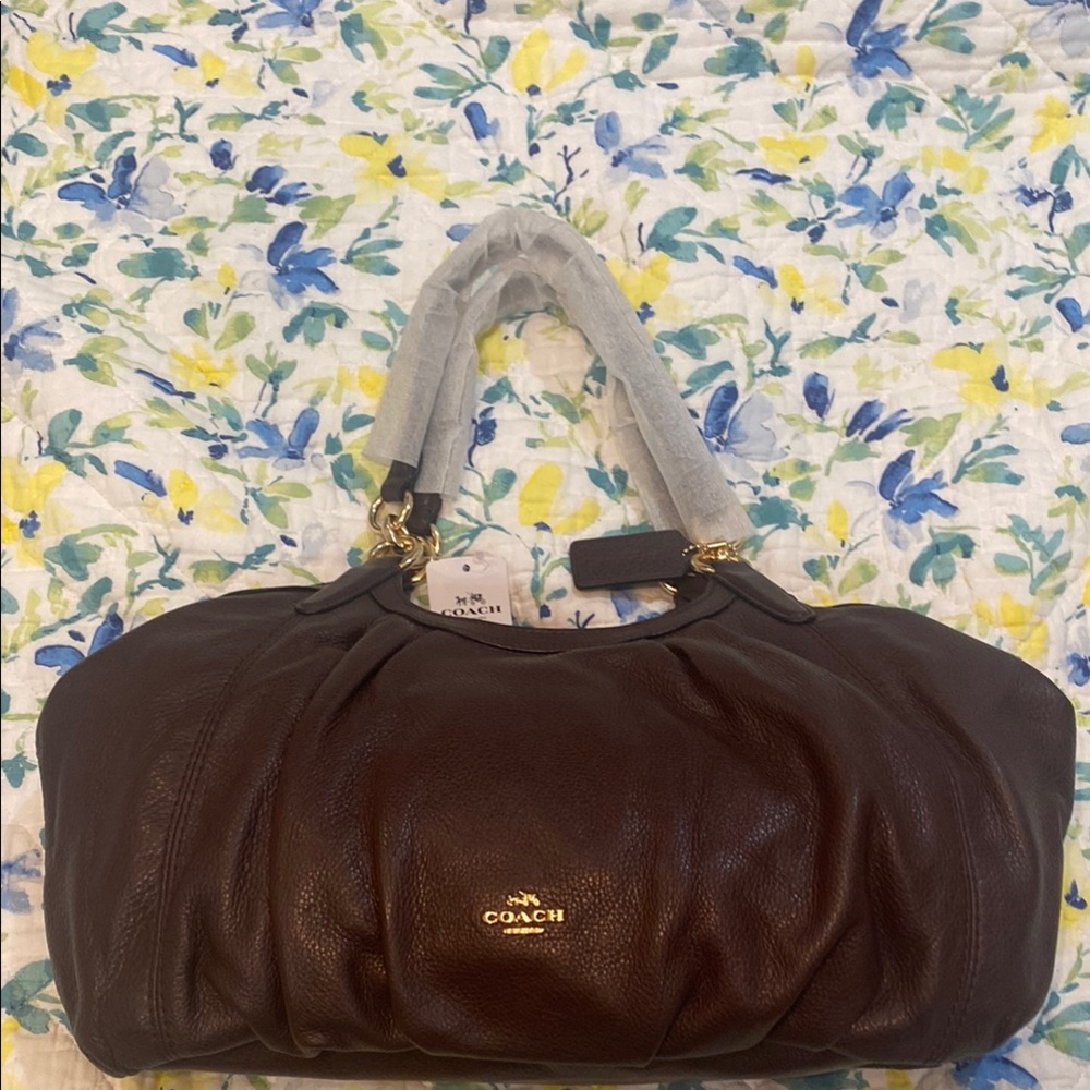 Coach oxblood pebble leather Lilly w wallet